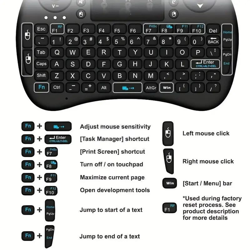 Mini Engels Bluetooth-toetsenb - Wireless Keyboard Mini recensie en prijs