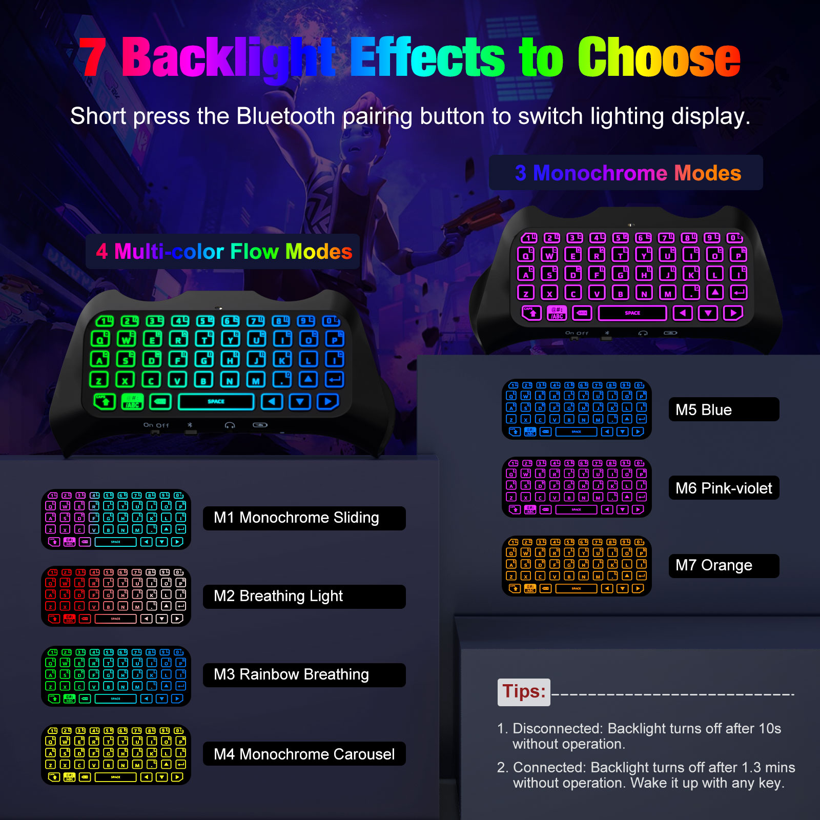RGB-achtergrondverlichtingstoe - Wireless Keyboard Mini recensie en prijs