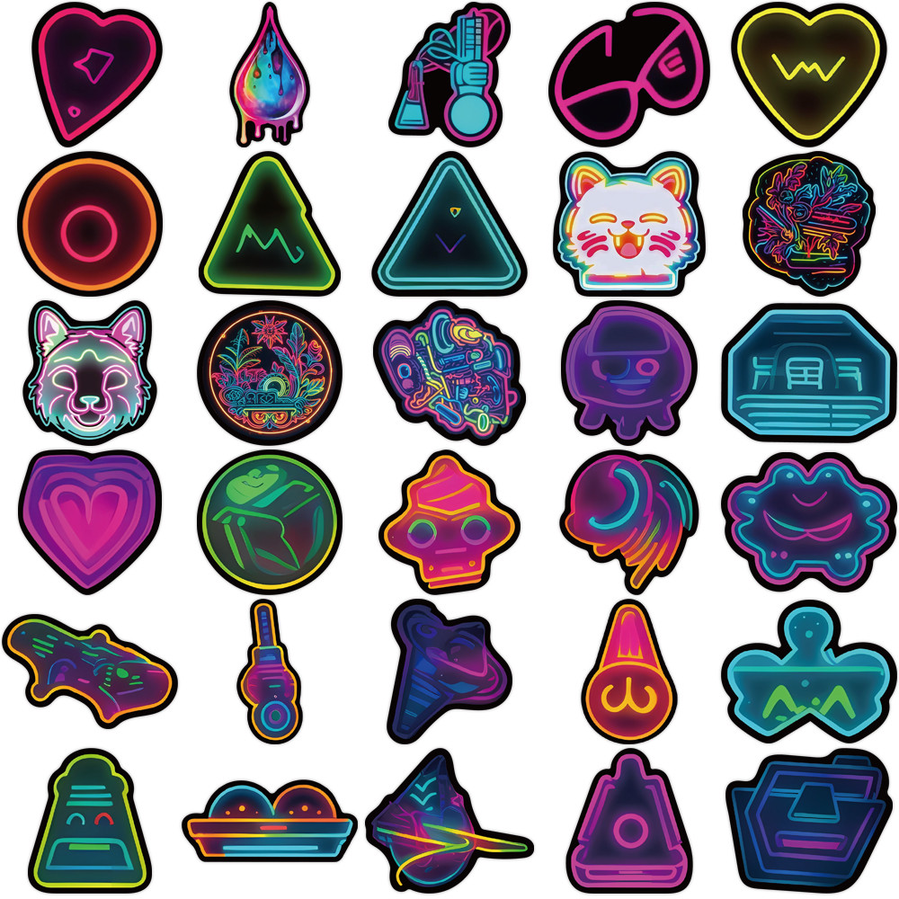 60-delige stickers in neonstij - Electronics Gadgets Store recensie en prijs